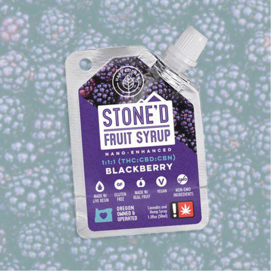Photograph of product: Stone'd Fruit Syrup - 1:1:1 TH-oui:CBD:CBN Blackberry