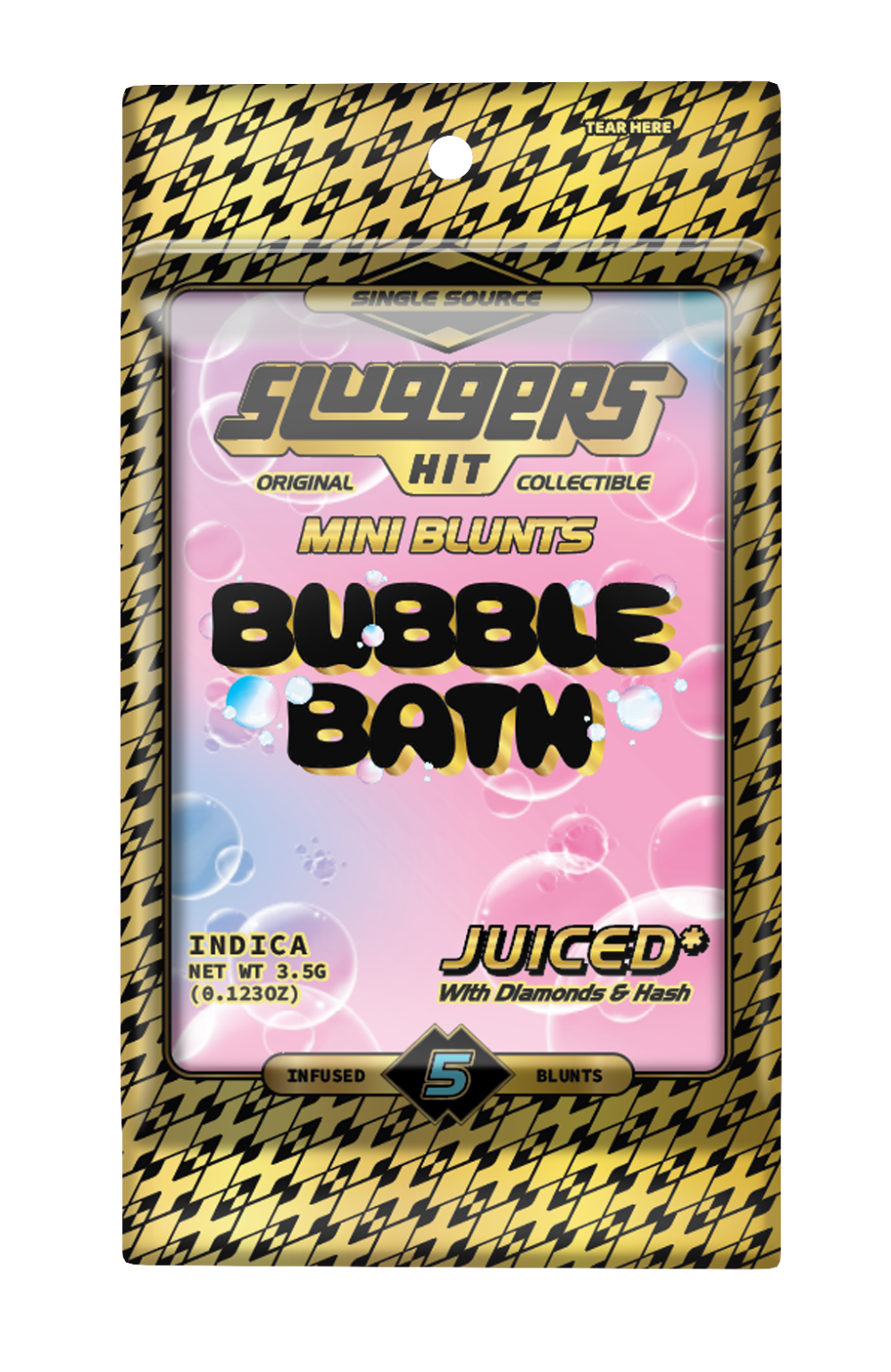 Photograph of product: SLUGGERS BUBBLE BATH 0.7G 5PK MINI BLUNTS