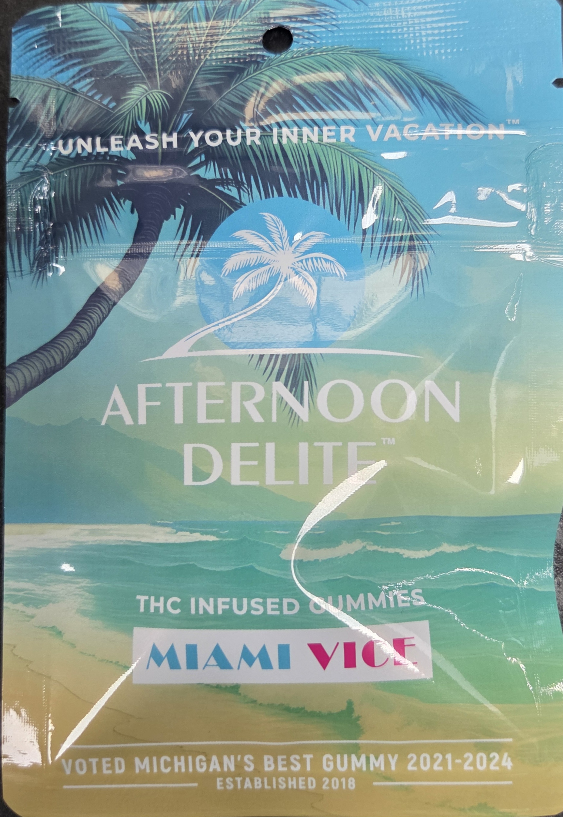 Photograph of product: Afternoon Delite - Miami Vice - 200mg 2 Pack