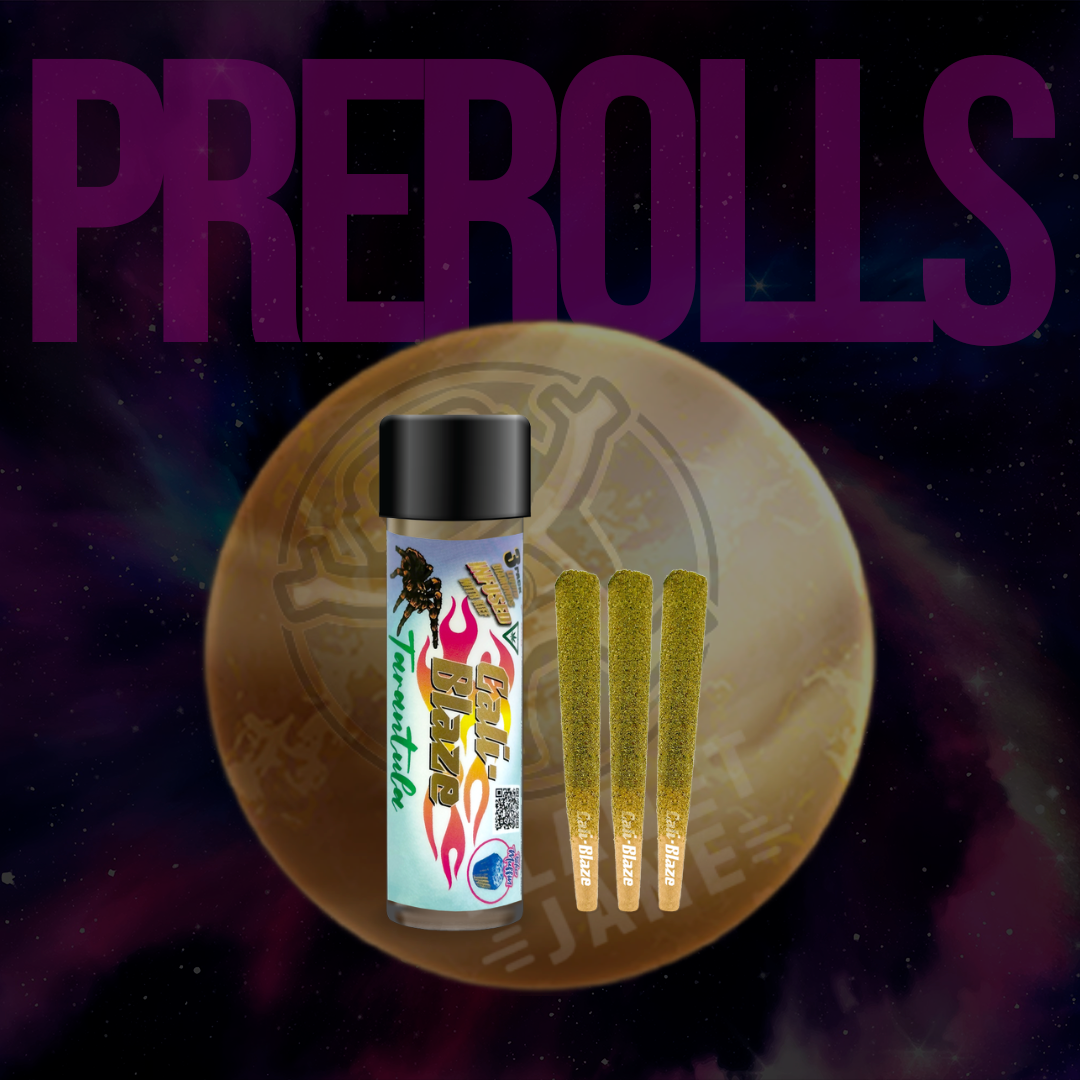 Photograph of product: Cali Blaze - .6g Tarantula Preroll 3pk - Blue Muffin Hybrid
