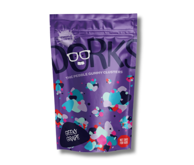 Photograph of product: GEEKY GRAPE | DORKS GUMMIES | 200MG
