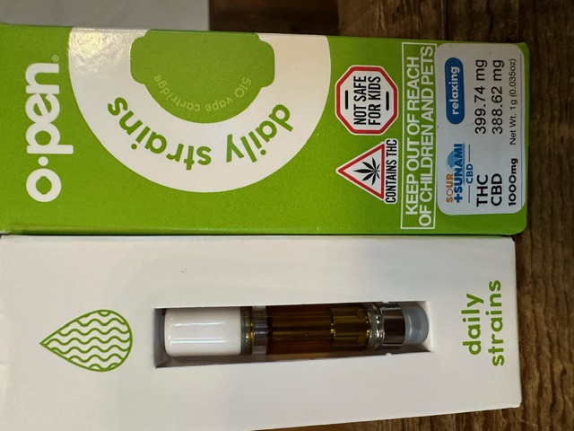 Photograph of product: O-Pen Sour Sunami CBD + TH-oui