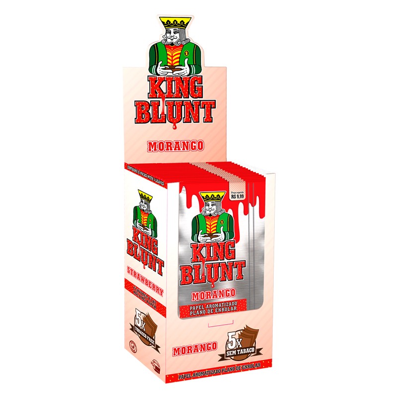 Photograph of product: King Blunt Flavored Strawberry Rolling Papers 5pk
