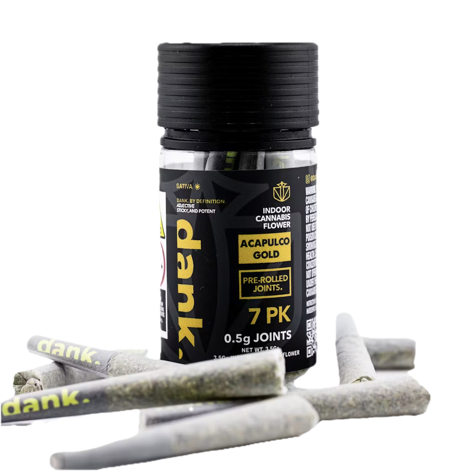 Photograph of product: Dank Acapulco Gold 7pk 0.5g Pre-Rolls