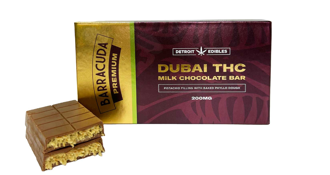 Photograph of product: Barracuda - Premium Chocolate Bar - 200mg - Dubai