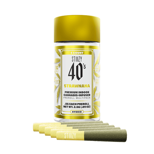 Photograph of product: Strawnana 40's 5pk Infused Pre-roll (2.5g) - 