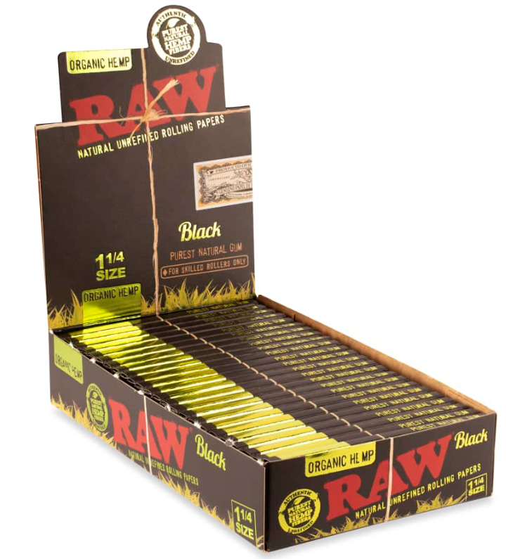 Photograph of product: Raw | Organic BLACK | 1 1/4 | Rolling Papers