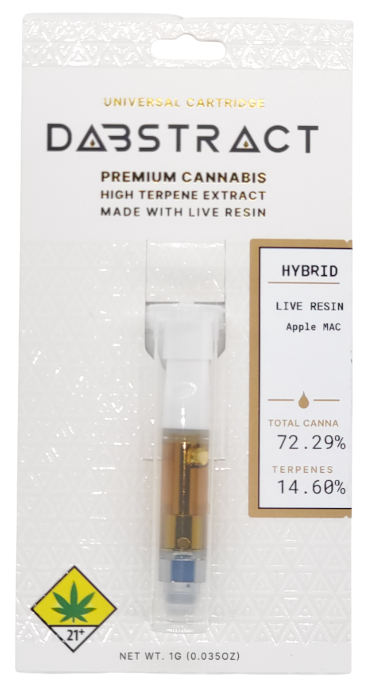 Photograph of product: Dabstract VAPE Apple MAC Cart 1g