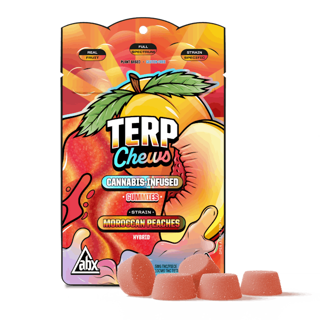 Photograph of product: Moroccan Peaches | 100mg Terp Chews