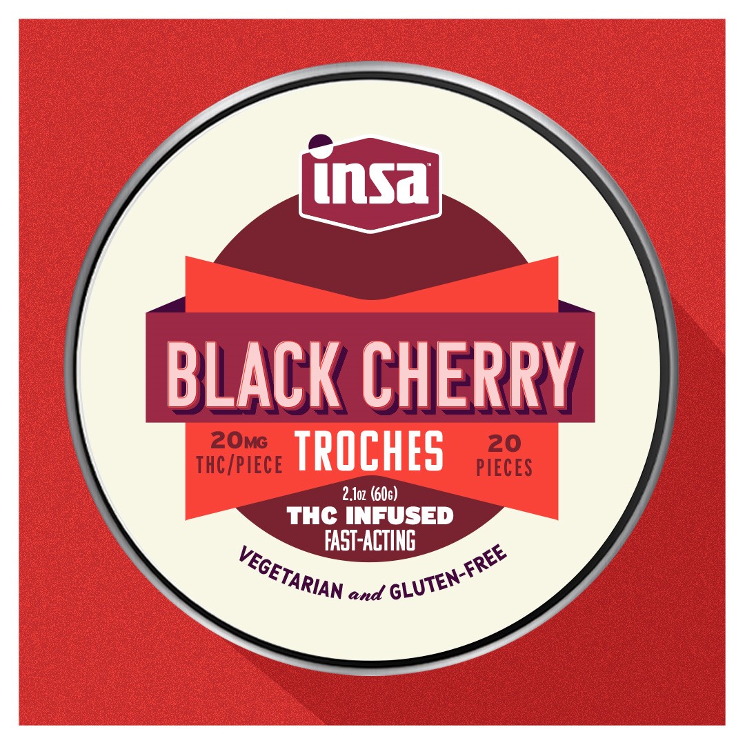 Photograph of product: 20ct/20mg RSO Troches (Black Cherry)