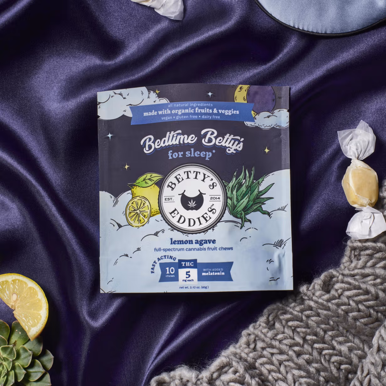 Photograph of product: Bedtime | 10 Pack Fruit Chews | 50mg