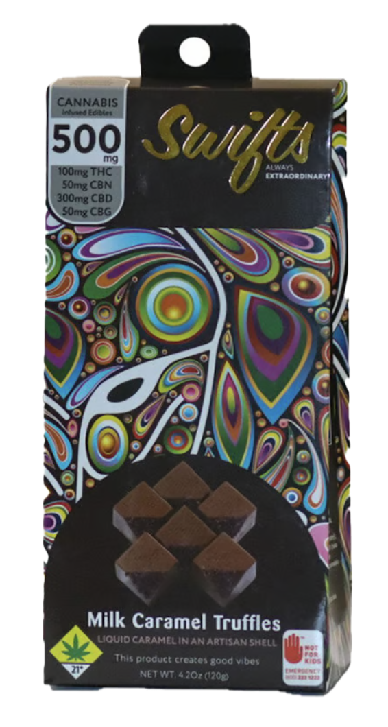 Photograph of product: Milk Caramel CBD:TH-oui:CBG:CBN Truffles, 10-Pack