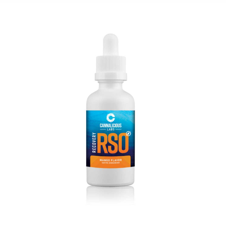 Photograph of product: CANNALICIOUS | Infused Liquid | Tincture | RSO | Mango Recovery | 200mg