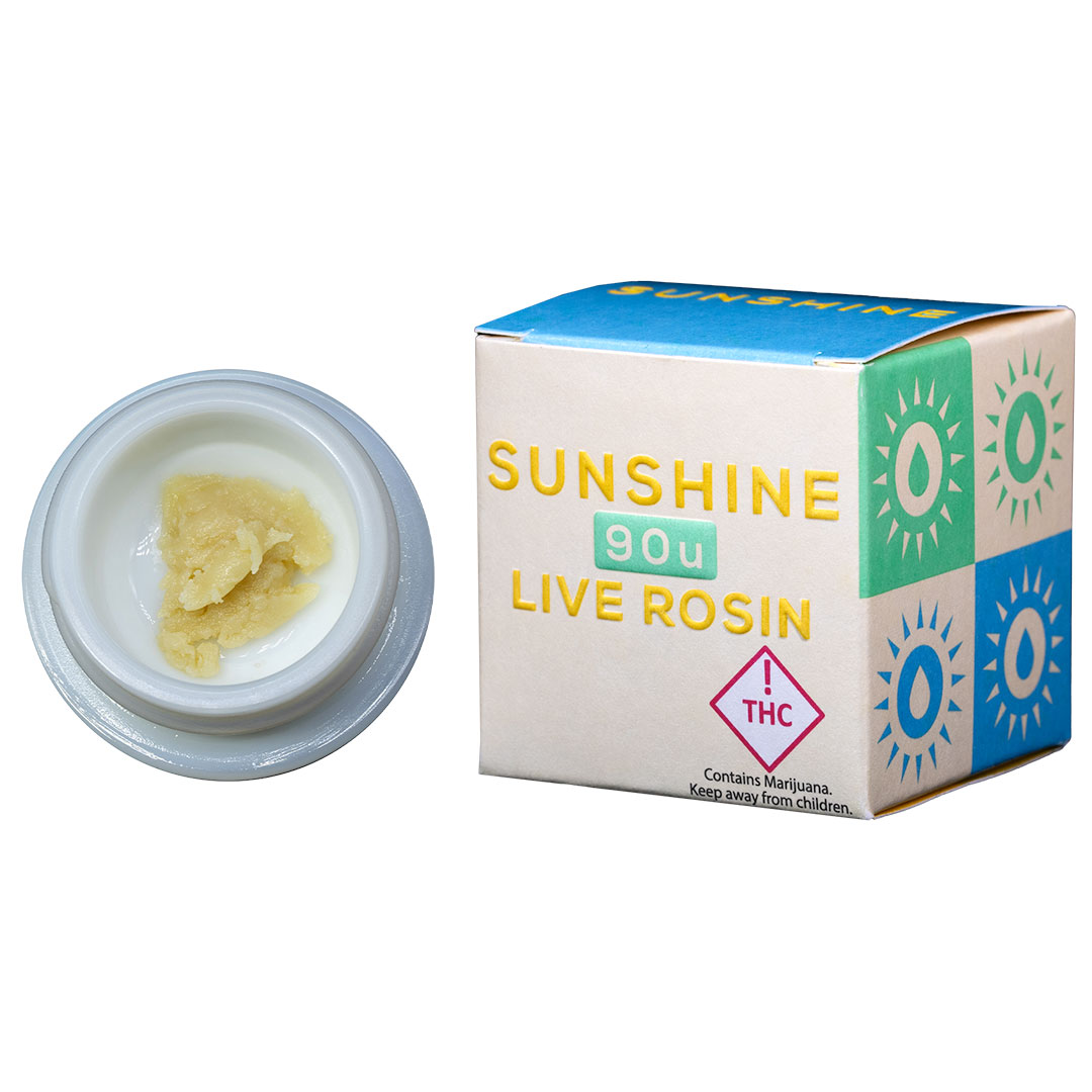 Photograph of product: Sunshine | 90u Live Rosin | Flux Capacitor