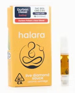 Photograph of Product: HALARA DURBAN DIESEL LIVE DIAMOND SAUCE CART SATIVA 1G