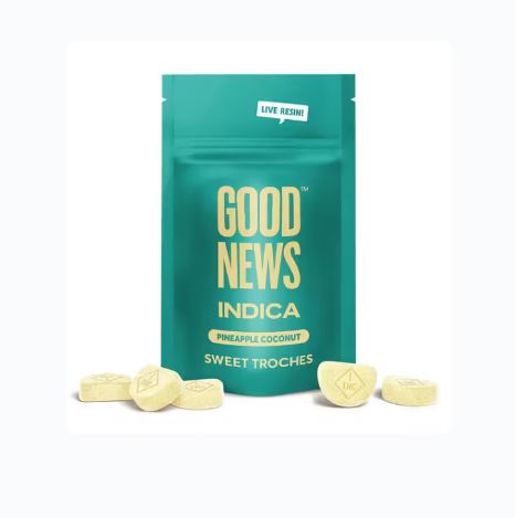 Photograph of product: 10ct/10mg Live Resin Troches (Pineapple Coconut)