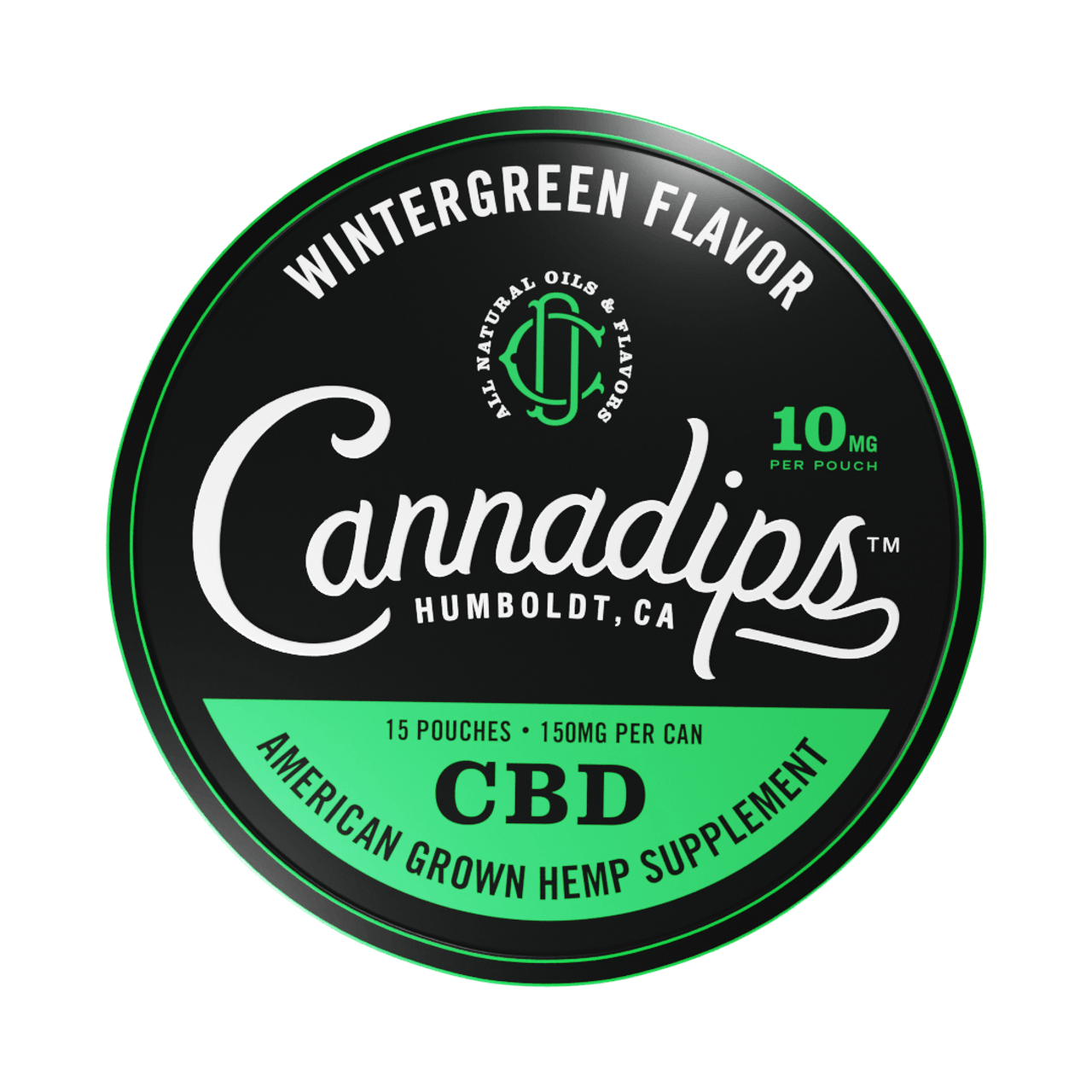 Photograph of product: Cannadips | Fresh Wintergreen 10mg CBD | 15 pouches