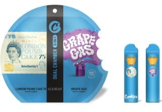 Photograph of product: London Pound Cake 75 x Grape Gas - Triple Hit Dual Chamber All-In-One (1000mg)