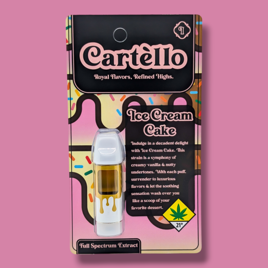 Photograph of product: Cartello | Ice Cream Cake | Full Spectrum | Postless Cartridge | 1g
