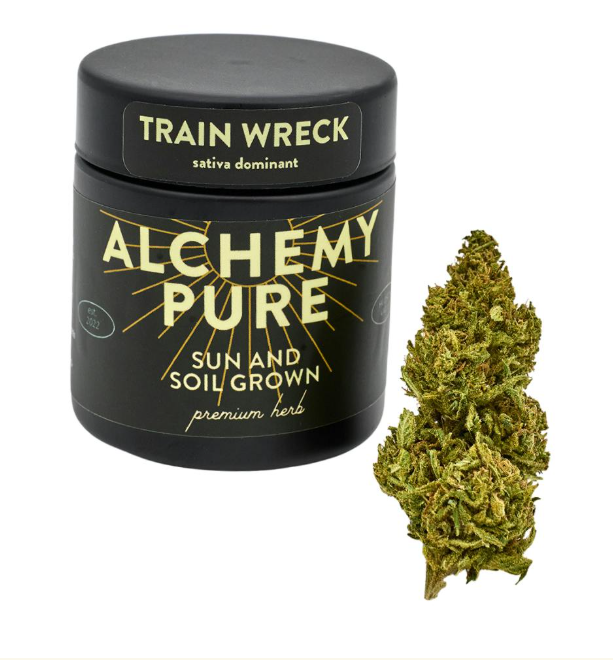 Photograph of product: Alchemy Pure | Trainwreck | Flower | 3.5g