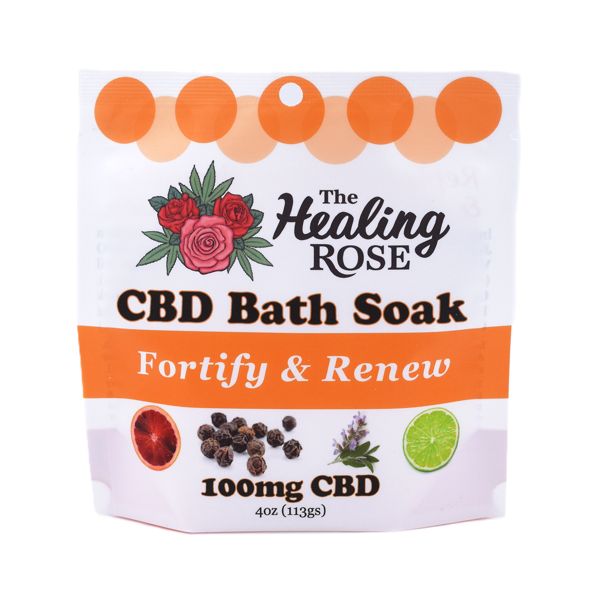 Photograph of product: Fortify & Renew CBD Bath Soak | The Healing Rose | - 4 oz