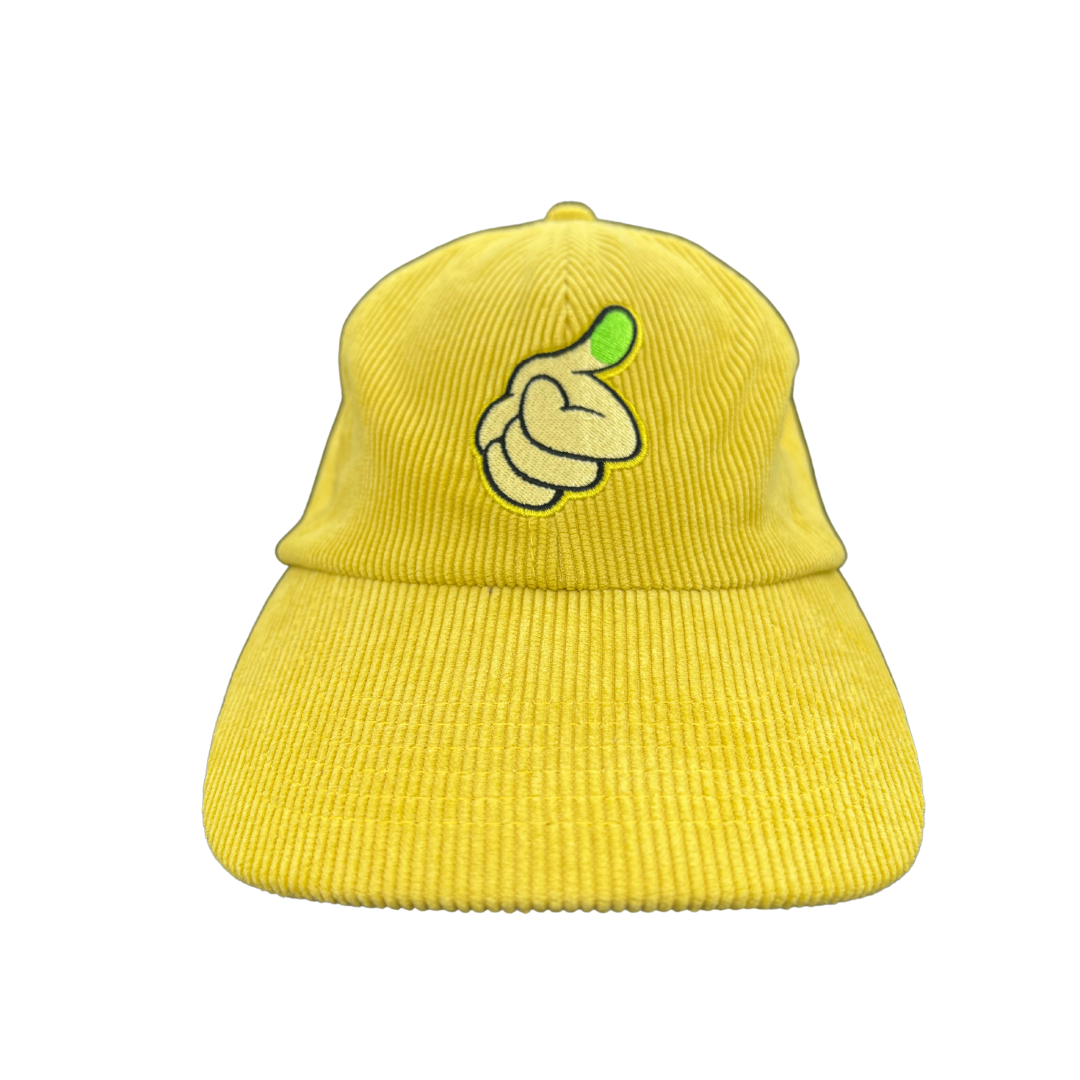 Photograph of product: Yellow Corduroy Green Thumb Hat