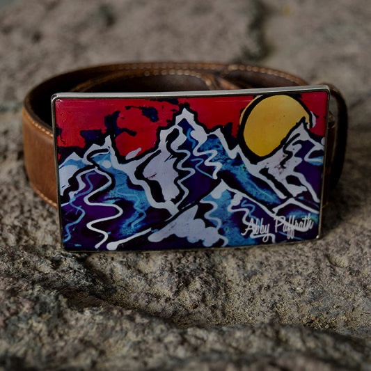 Photograph of Product: Art 4 All - First Tracks - Belt Buckle