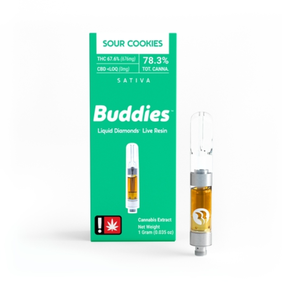 Photograph of product: BUDDIES - VAPE LIVE RESIN - 1G - Oui'd - PURPLE PUNCH
