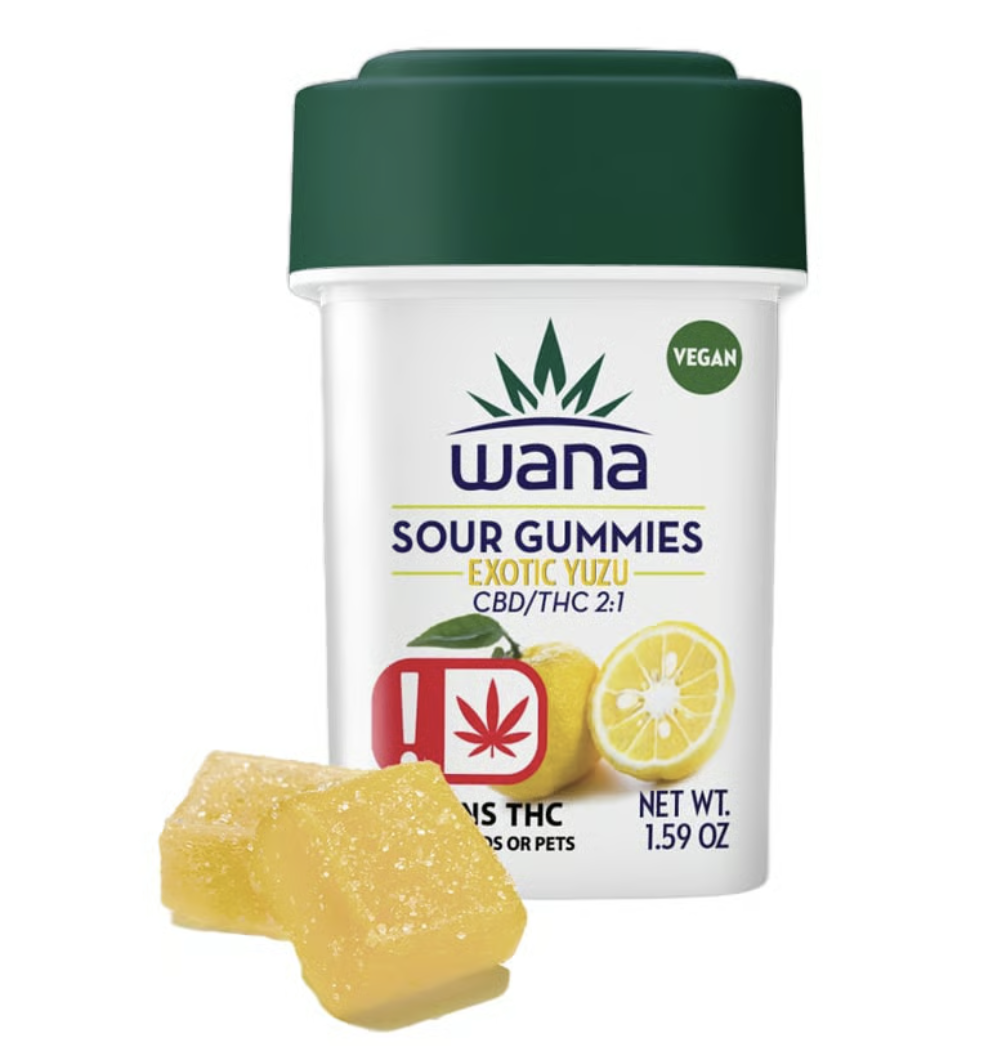 Photograph of product: Wana | 2:1 EXOTIC YUZU | 200MG CBD | 100MG THC | 10 PC