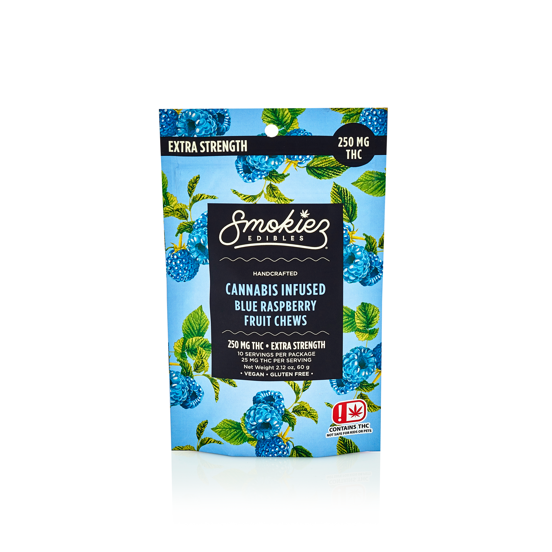 Photograph of product: Smokiez-250mg Gummy-Oui'd-Blue Raspberry