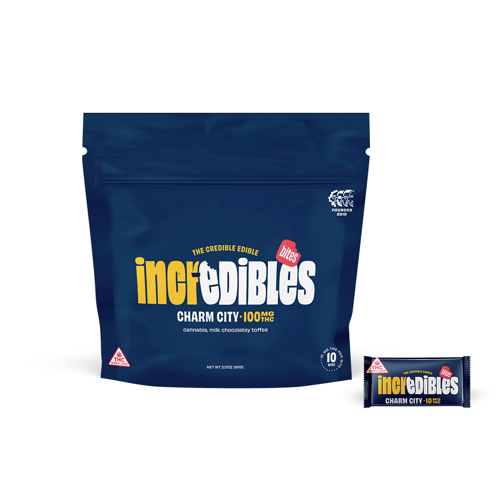 Photograph of Product: Incredibles: Charm City Chocolate Bites - 100mg