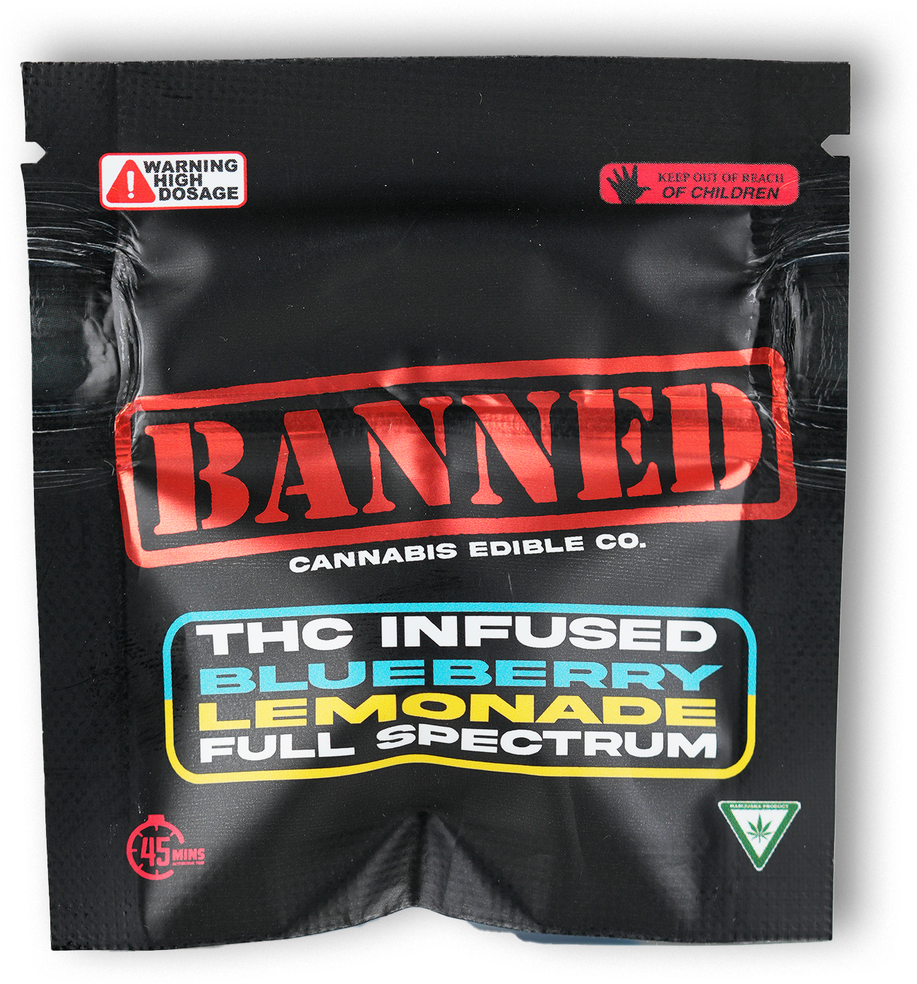 Photograph of product: BANNED | 200MG NERDLESS SINGLE GUMMY | PARADISE PUNCH