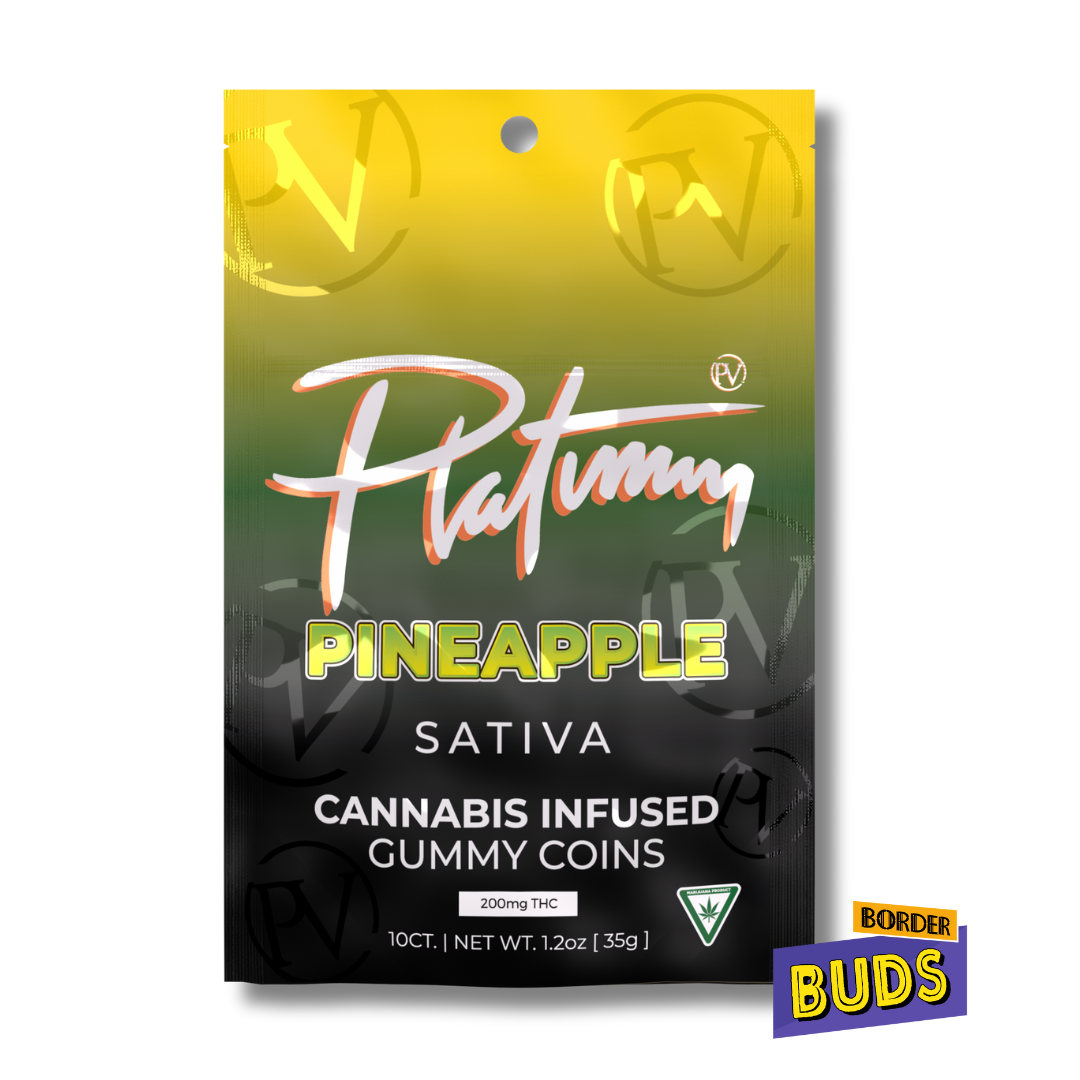 Photograph of product: Pineapple | Platinum Vape | 200mg | Gummies