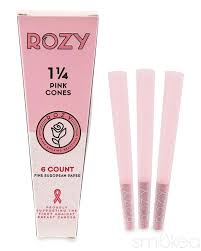 Photograph of product: Rozy Pink King Size Pre-Rolled Cones 3pk