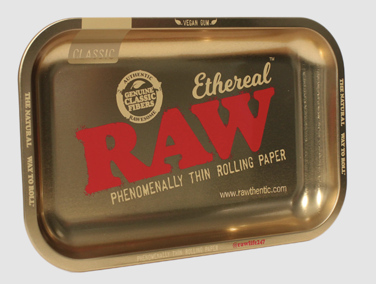 Photograph of product: RAW - Large Gold Ethereal Rolling Tray