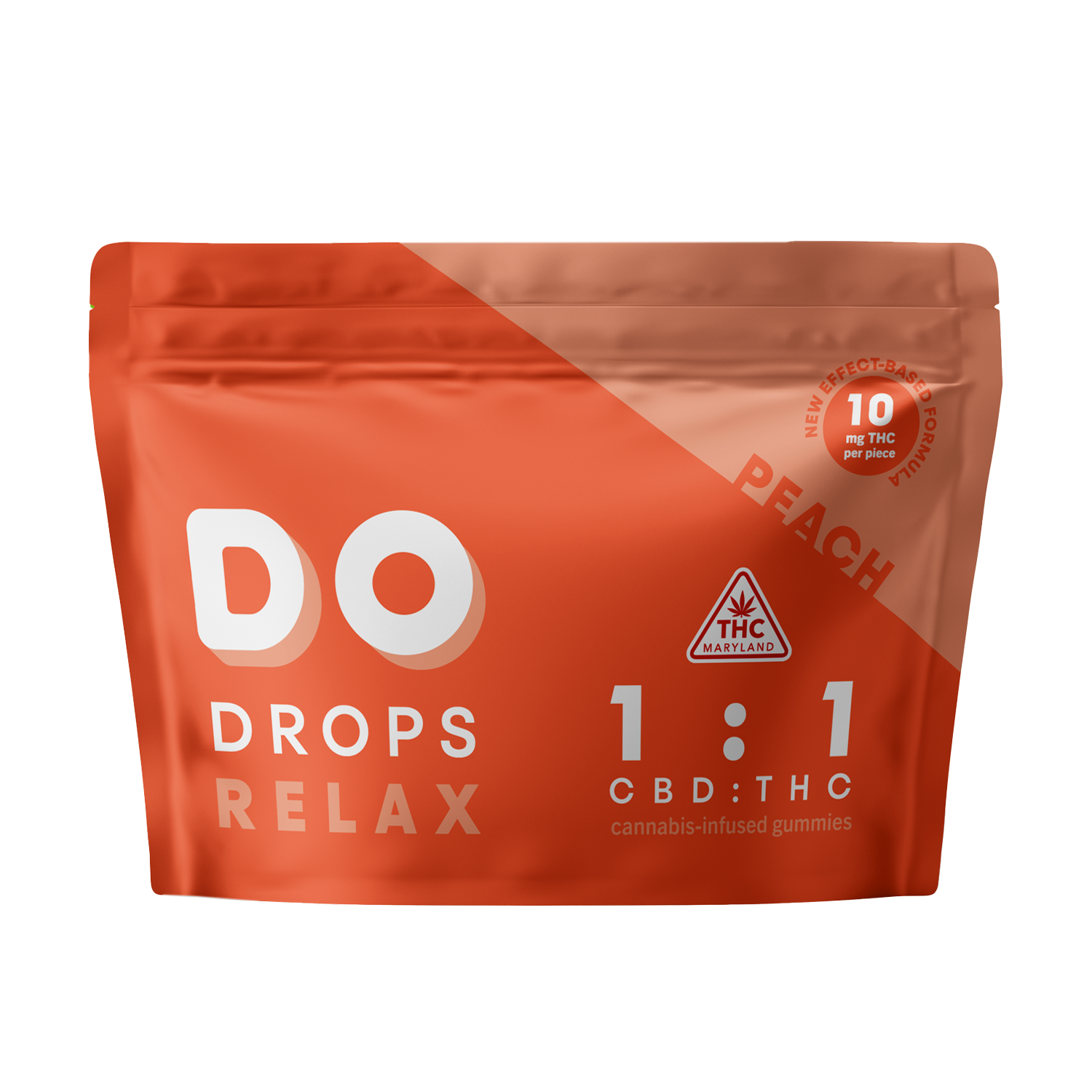 Photograph of product: Peach | 1:1 TH-oui : CBD | 10pk/20serv