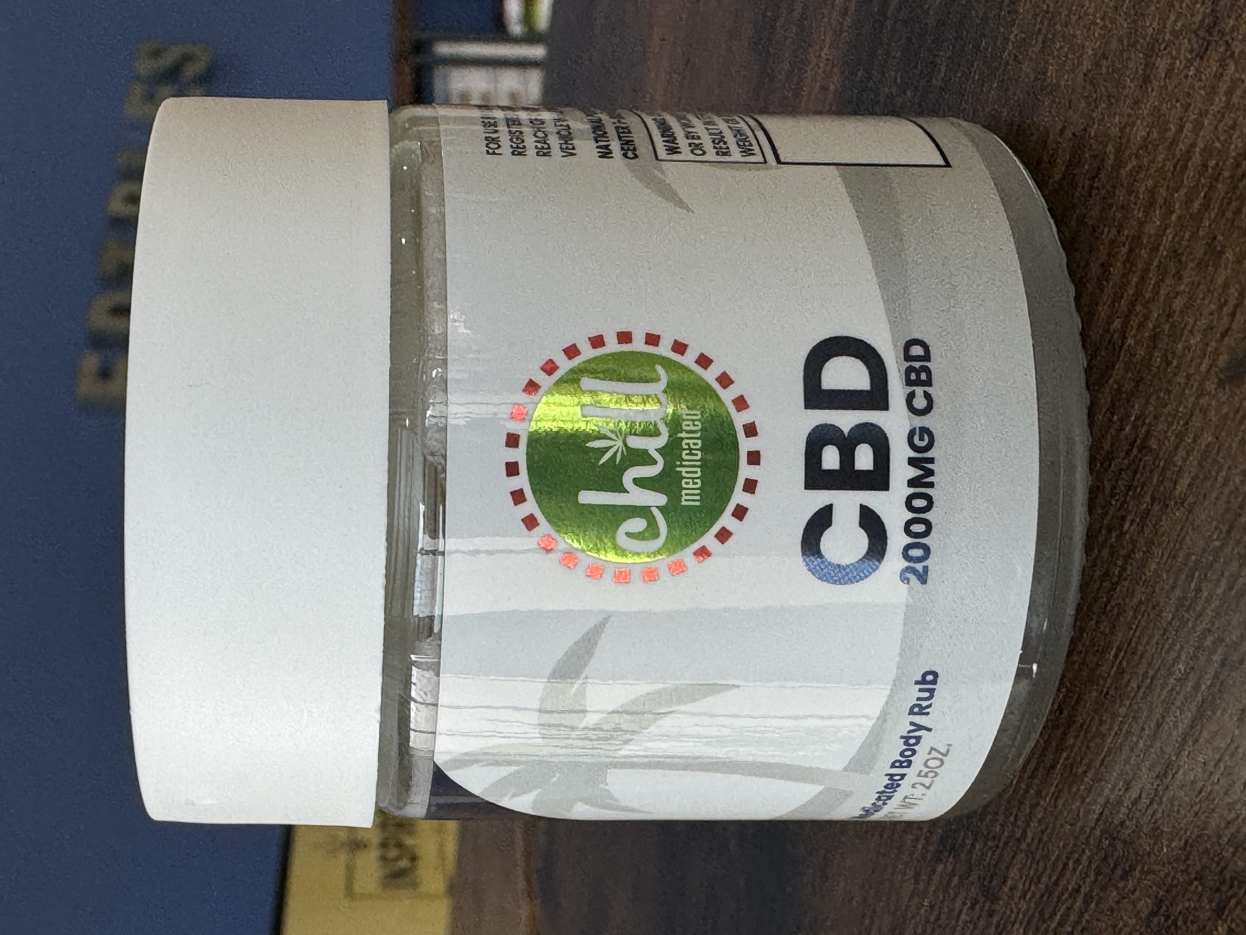 Photograph of product: CHILL | CBD | Topical | 2000MG