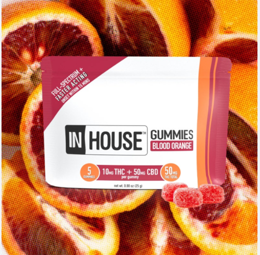 Photograph of product: Blood Orange 5:1 | Gummies | 100mg TH-oui 500mg CBD