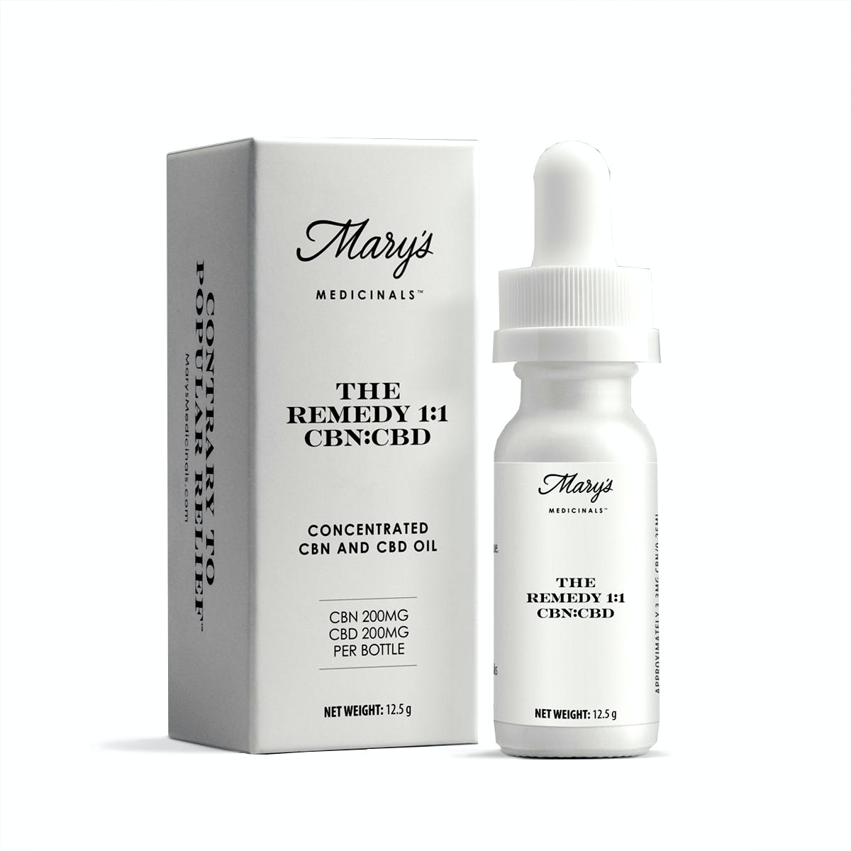 Photograph of product: Mary's Medicinal Remedy Tincture CBN:CBD 1:1 0.45OZ