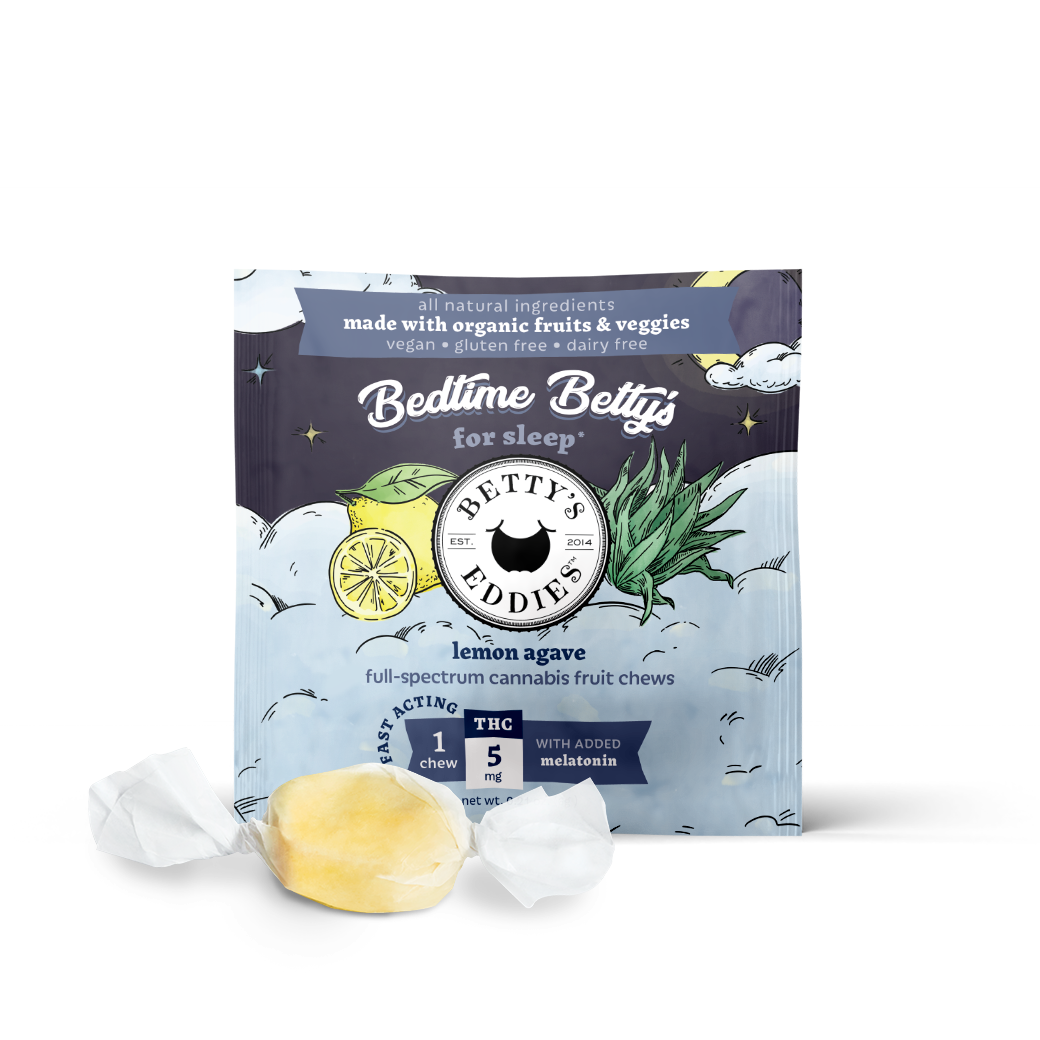 Photograph of product: Bedtime Betty  Lemon Agave | Fast Acting Taffy