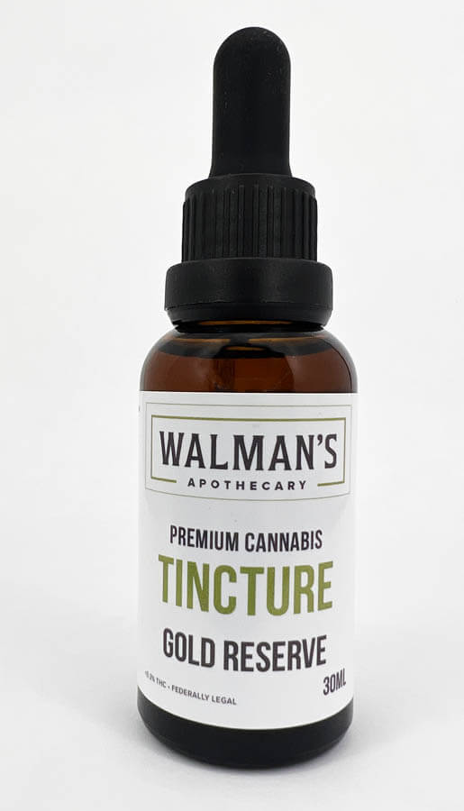 Photograph of product: Walman's Apothecary 10ml Gold Reserve CBD/CBDa Tincture