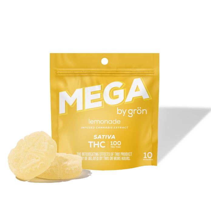 Photograph of product: Gron: Mega Lemonade | 100mg | 10pk