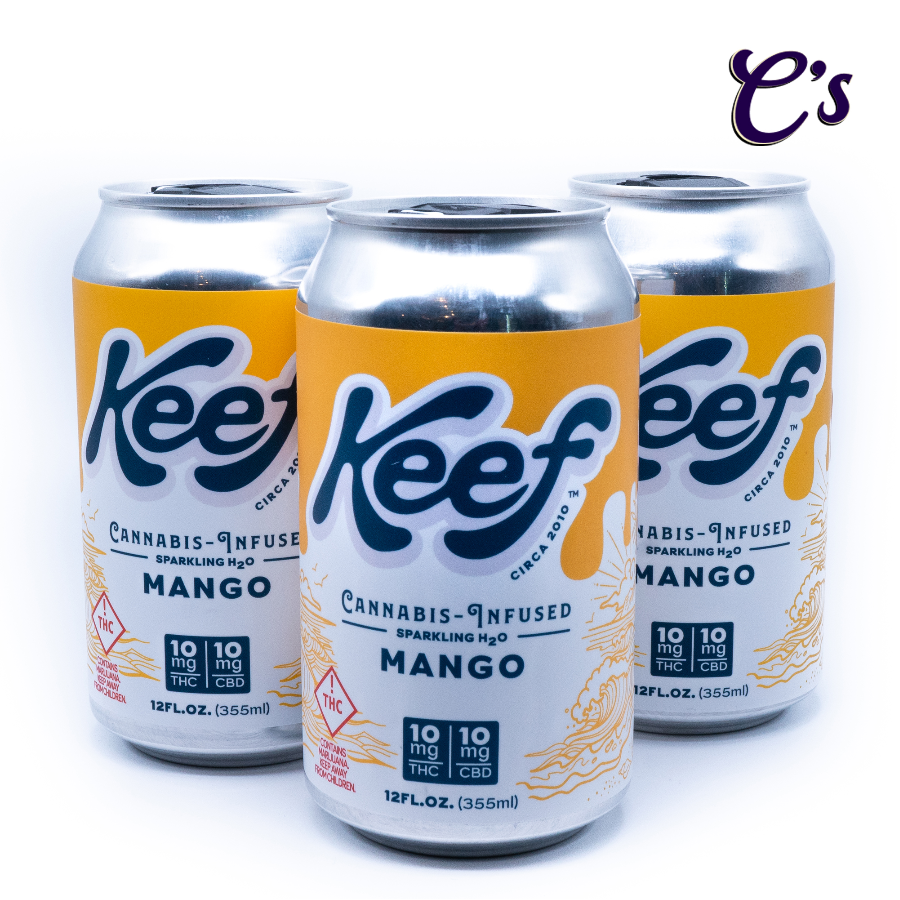 Photograph of Product: Keef | Sparkling Water (CBD 1:1) Mango 10mg