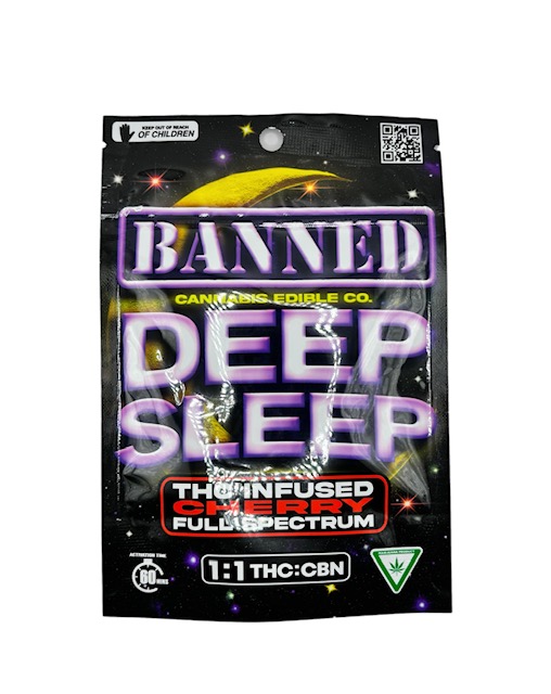 Photograph of product: Banned | Cherry | Deep Sleep Gummies | 200mg