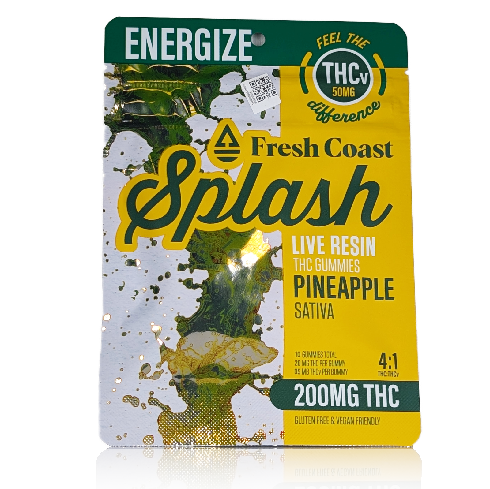 Photograph of product: PINEAPPLE - SPLASH - 4:1 200MG TH-oui: 50MG TH-oui-V