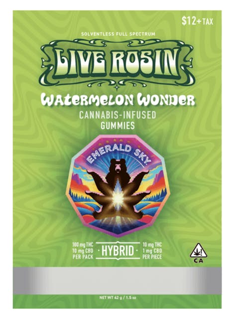 Photograph of product: Watermelon Wonder Live Rosin Gummies - 100mg - 