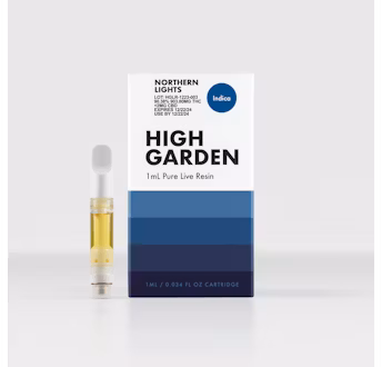 Photograph of product: HIGH GARDEN | LIVE RESIN VAPE CARTRIDGE | NORTHERN LIGHTS