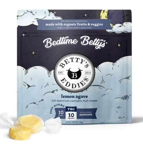 Photograph of product: Betty's Eddies | Bedtime Betty's | Lemon Agave | 10pk/100mg