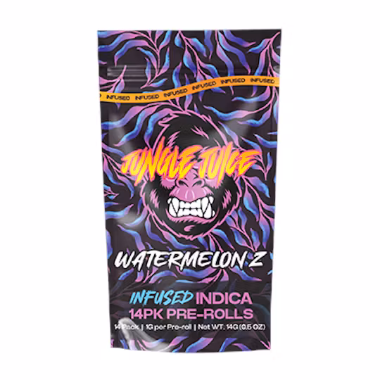 Photograph of product: Jungle Juice Infused Pre-roll | 14pk | Watermelon Z (Oui'd)