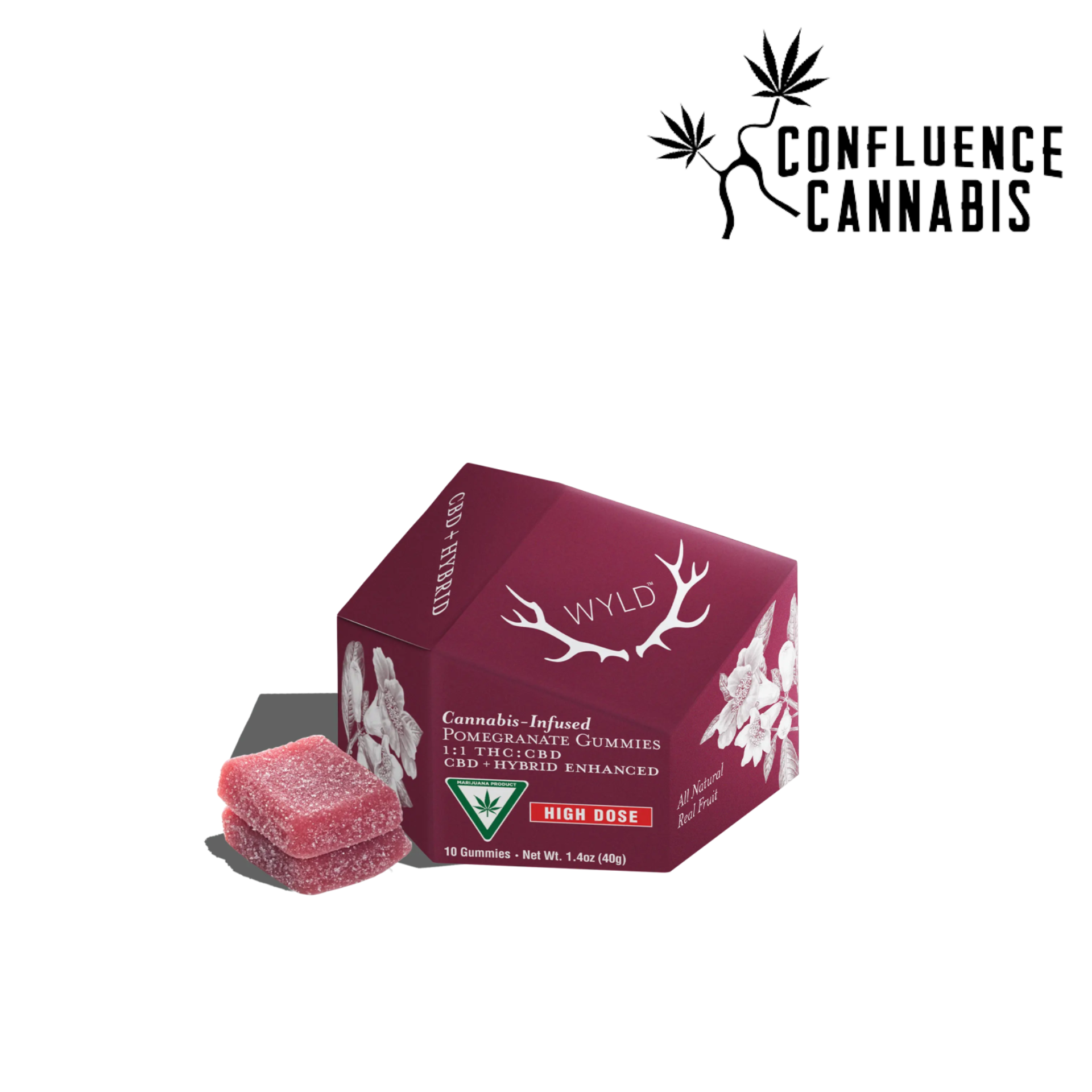 Photograph of product: Pomegranate Gummies 1:1 TH-oui:CBD